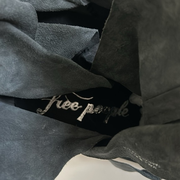 Free People Seven Wonders Wrap Tie Fringe Boho Ankle Heel Bootie size 37/7 - Picture 13 of 16